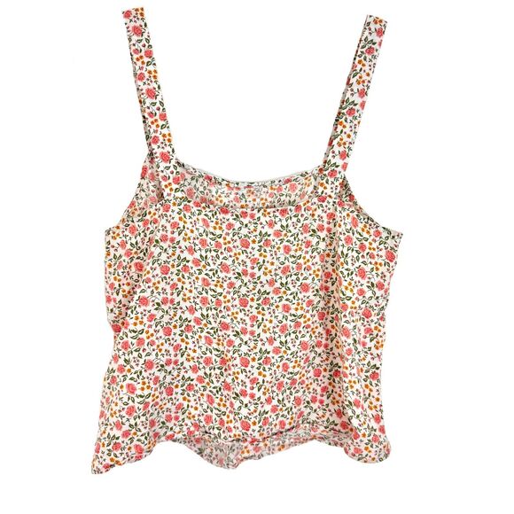 REFORMATION Rosie Tank Top M Floral White Multi Tencel Button Detail EUC B61 - Picture 3 of 5
